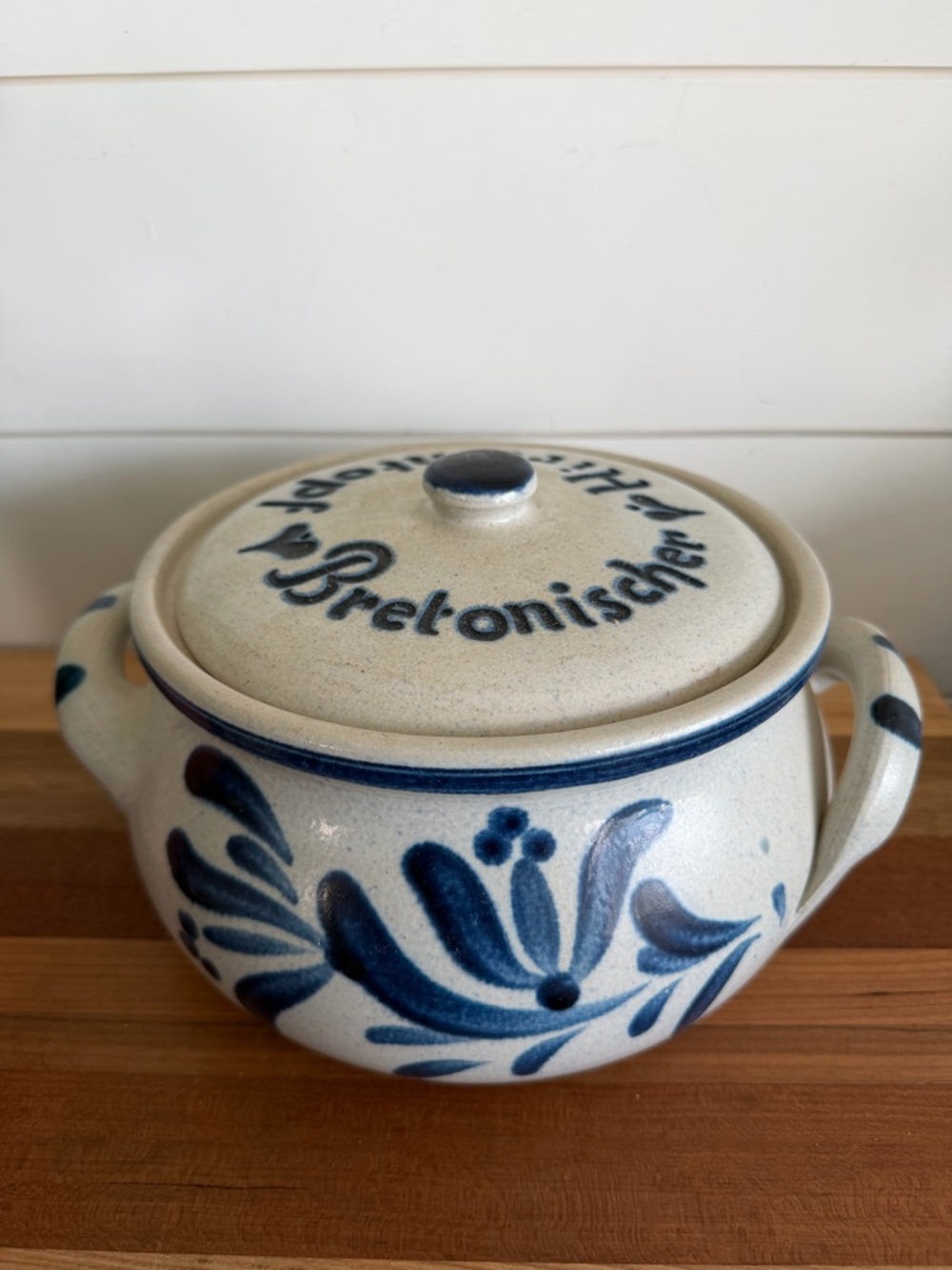 VTG Breton Shepards Pie Pot German Lidded Bretonischer Hirtentopf